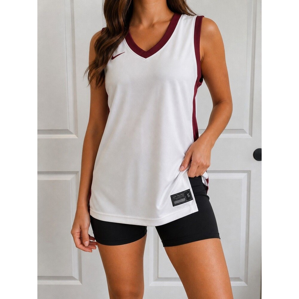 Nike Basketball Sleeveless Jersey White Polyester Women's Size S